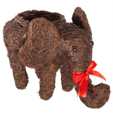 Straw Topiary Elephant
