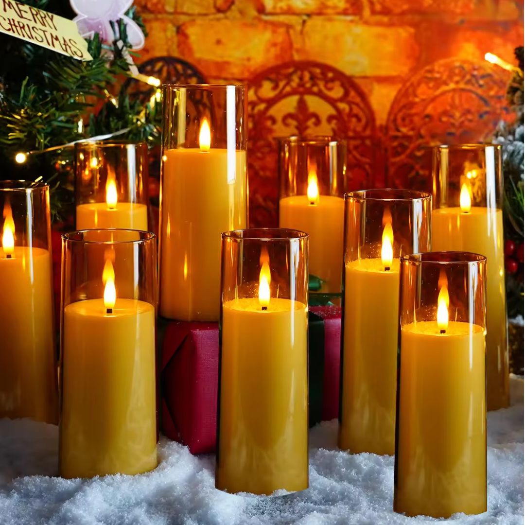 Flameless Flickering Candle Set