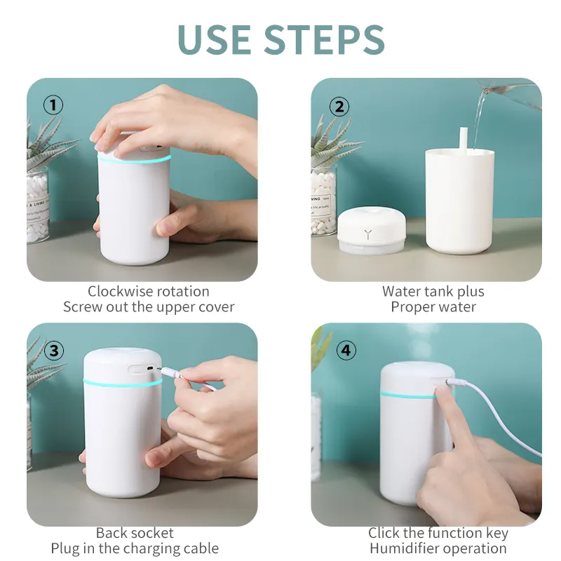 Mini Humidifier With Led Light Humidifier