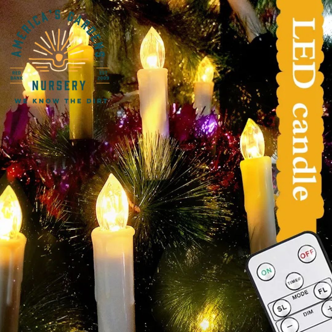 LED Christmas Tree Candles (Set of 10)