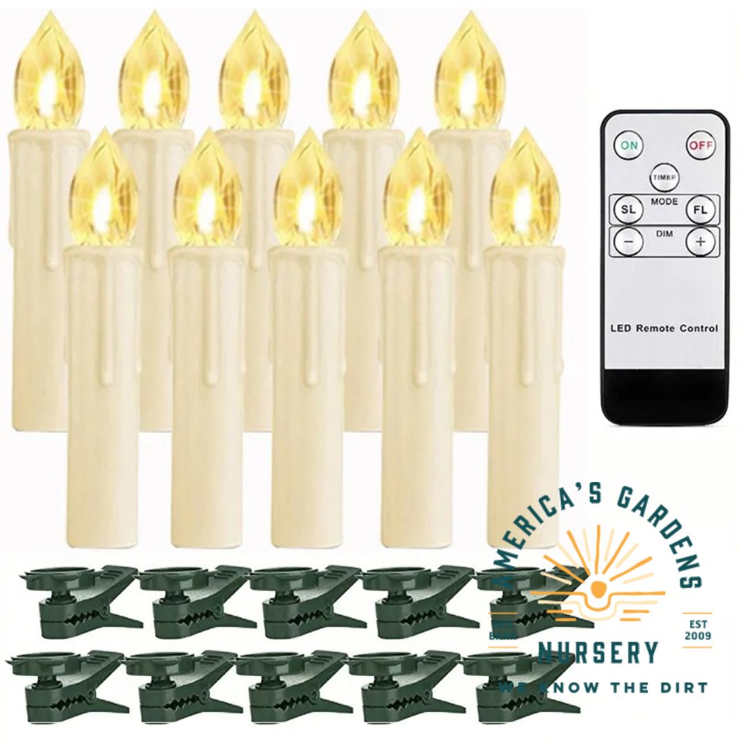 LED Christmas Tree Candles (Set of 10)