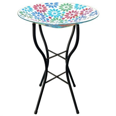 Mosaic 14" Bird Bath (With Stand)