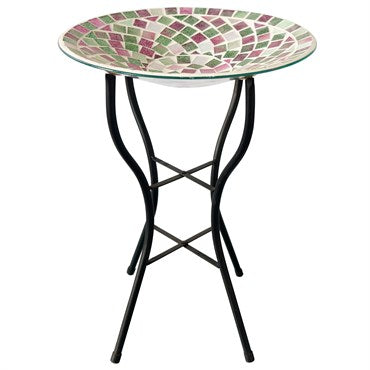 Mosaic 14" Bird Bath (With Stand)