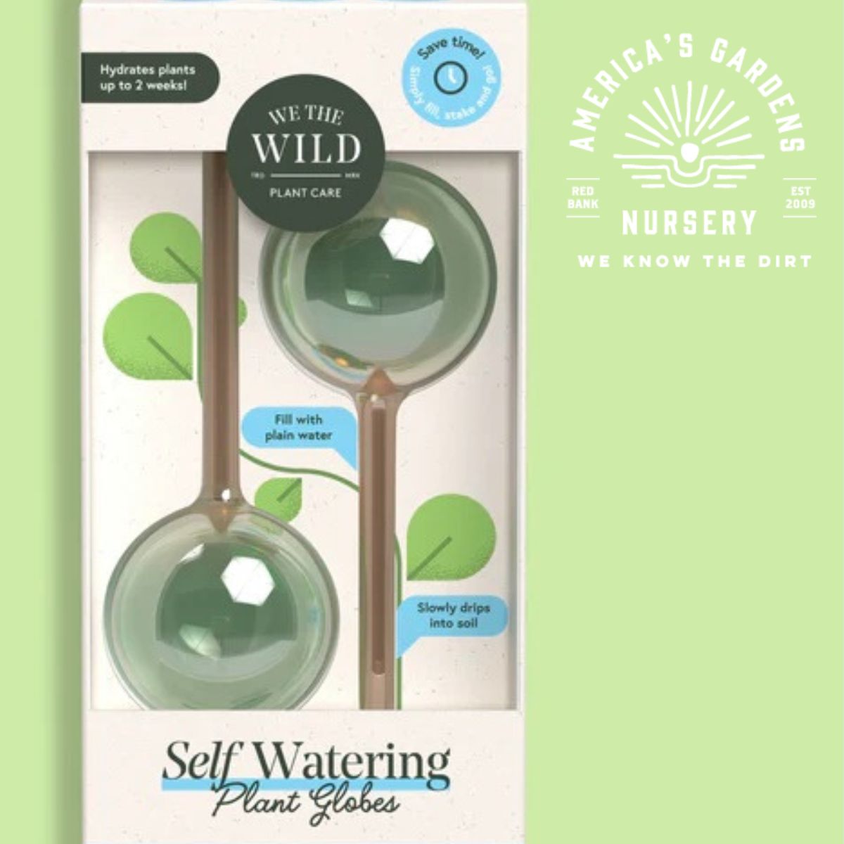 We The Wild 2pc Self-Water Glass Globes