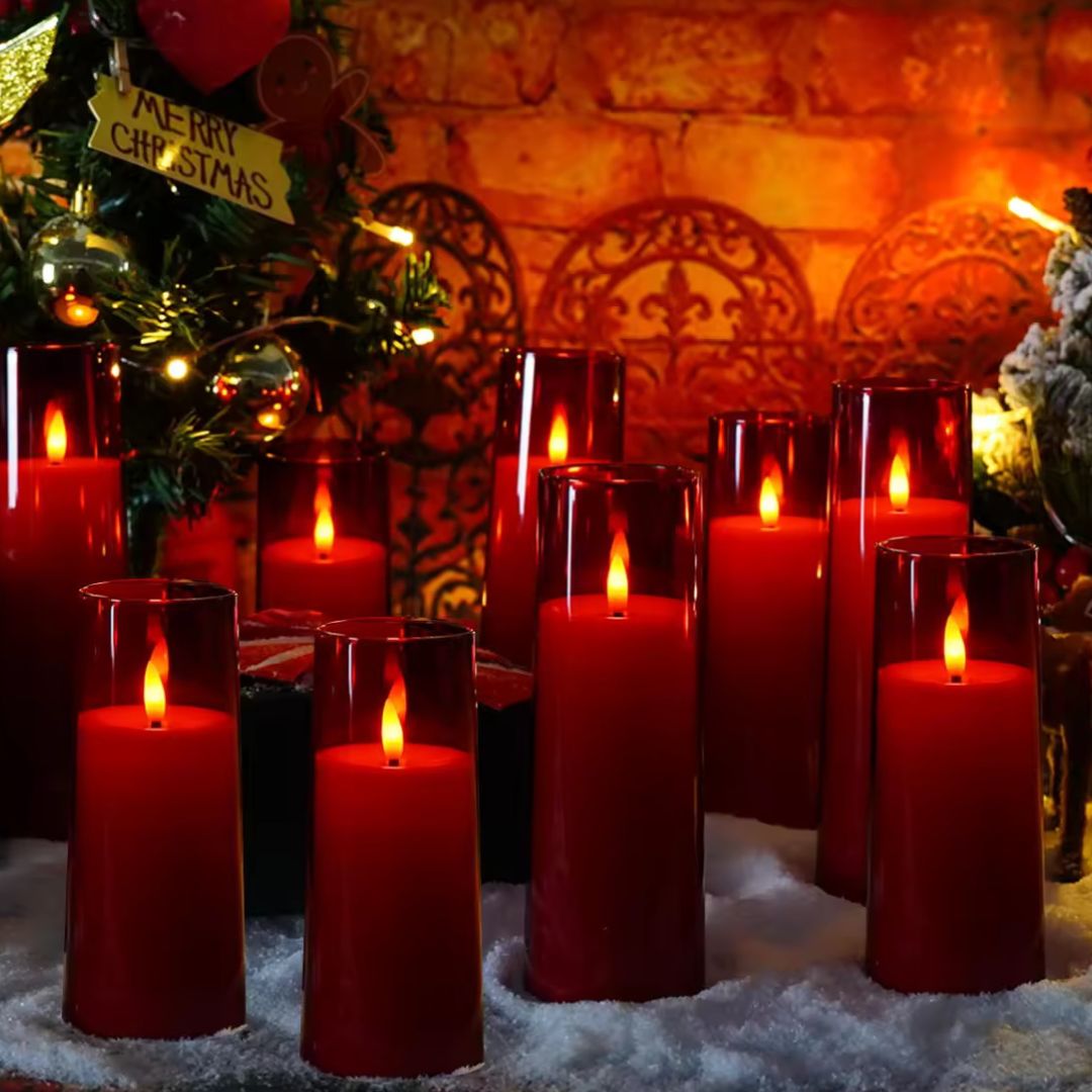 Flameless Flickering Candle Set