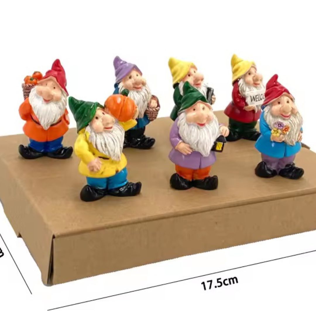 Seven Gardening Gnomes