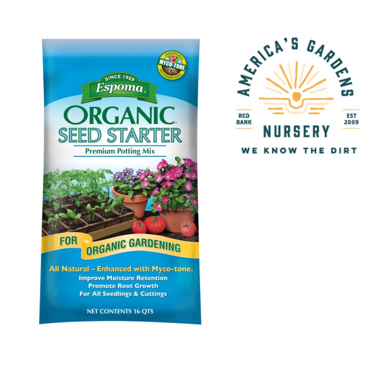 Espoma Organic Seed Starting Mix - America's Gardens Nursery