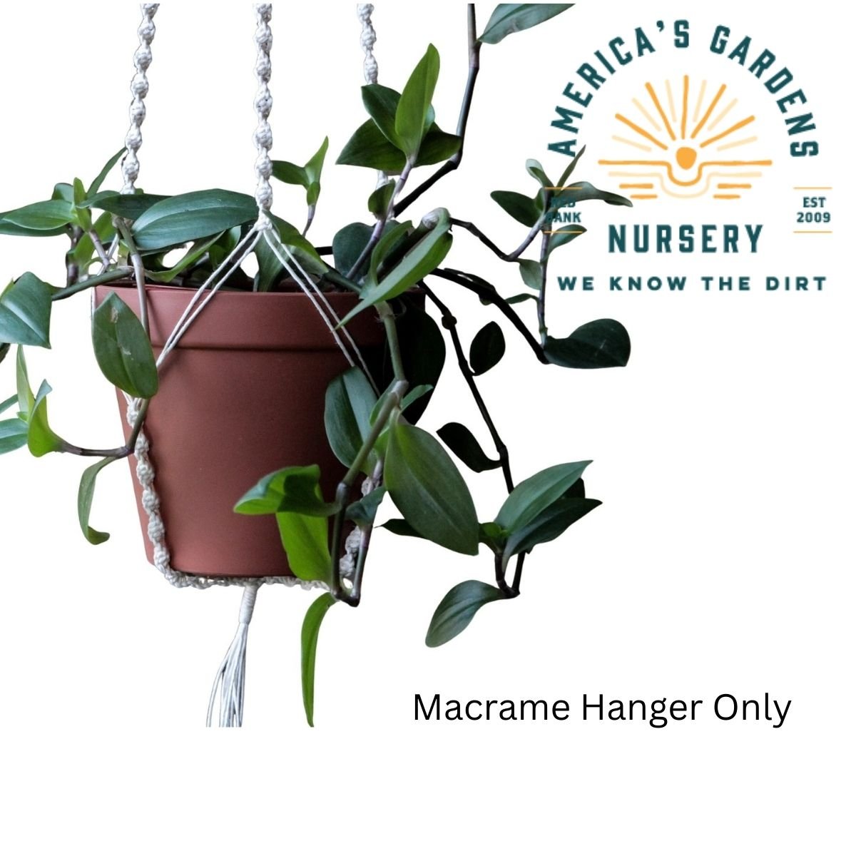 Twisted Woven Macrame Hanger - America's Gardens Nursery