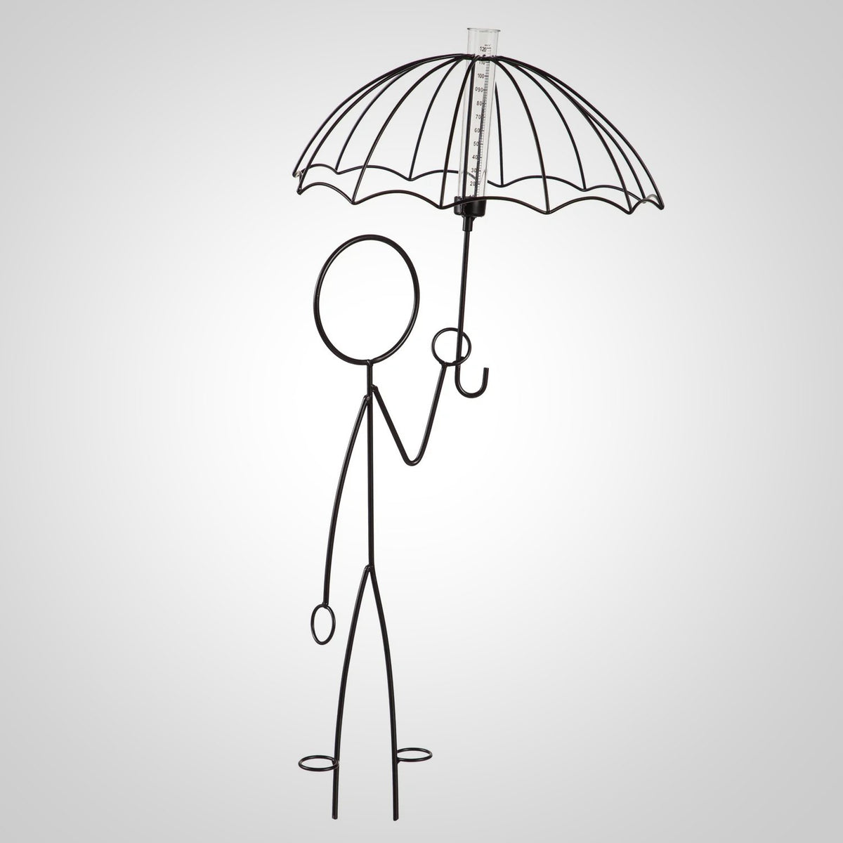 Little Man with Umbrella Rain Gauge America's Gardens Nursery