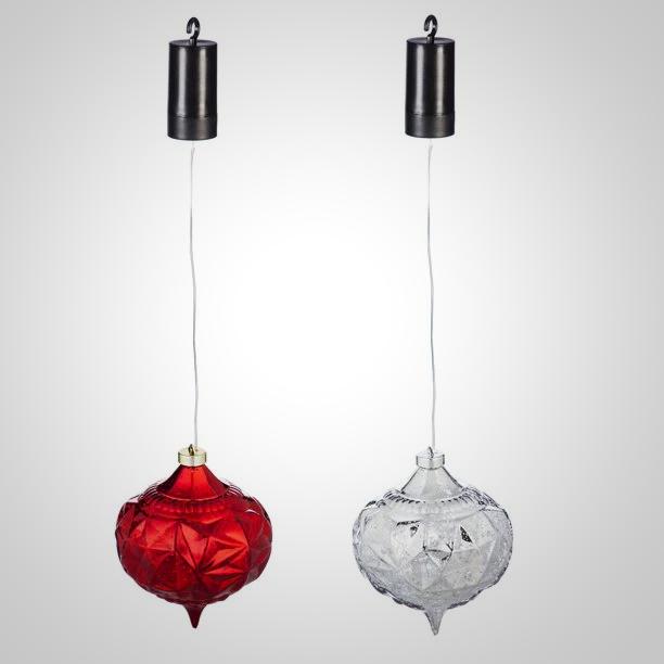 6" Shatterproof Outdoor Safe Battery Operated LED (Set of Silver & Red)