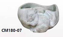 7" Cement Squirrel Planter