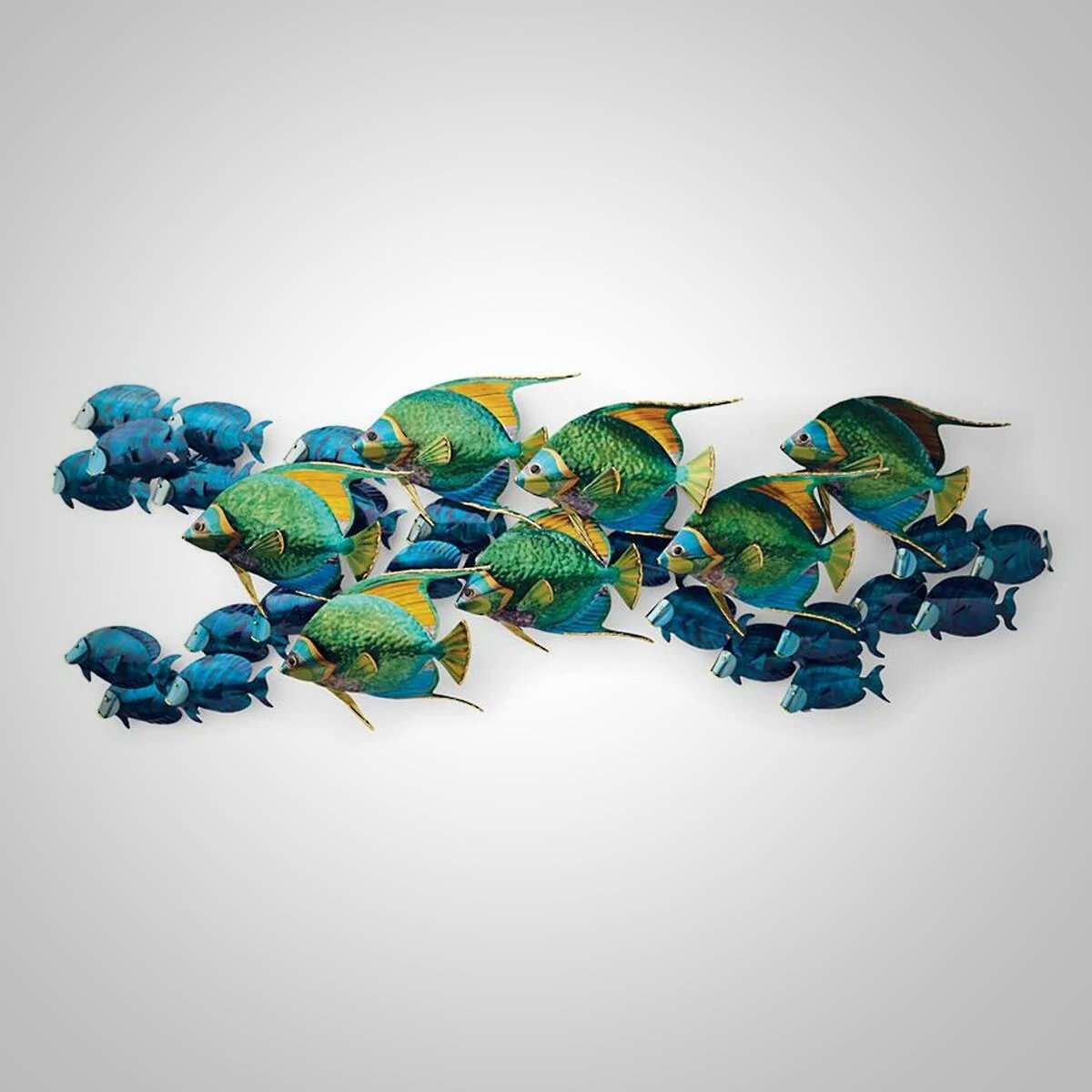 Angelfish School With Tangs Horizontal Wall Art