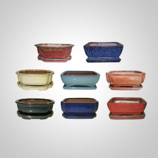 Cactus & Bonsai Pot w/Saucer, Assortment