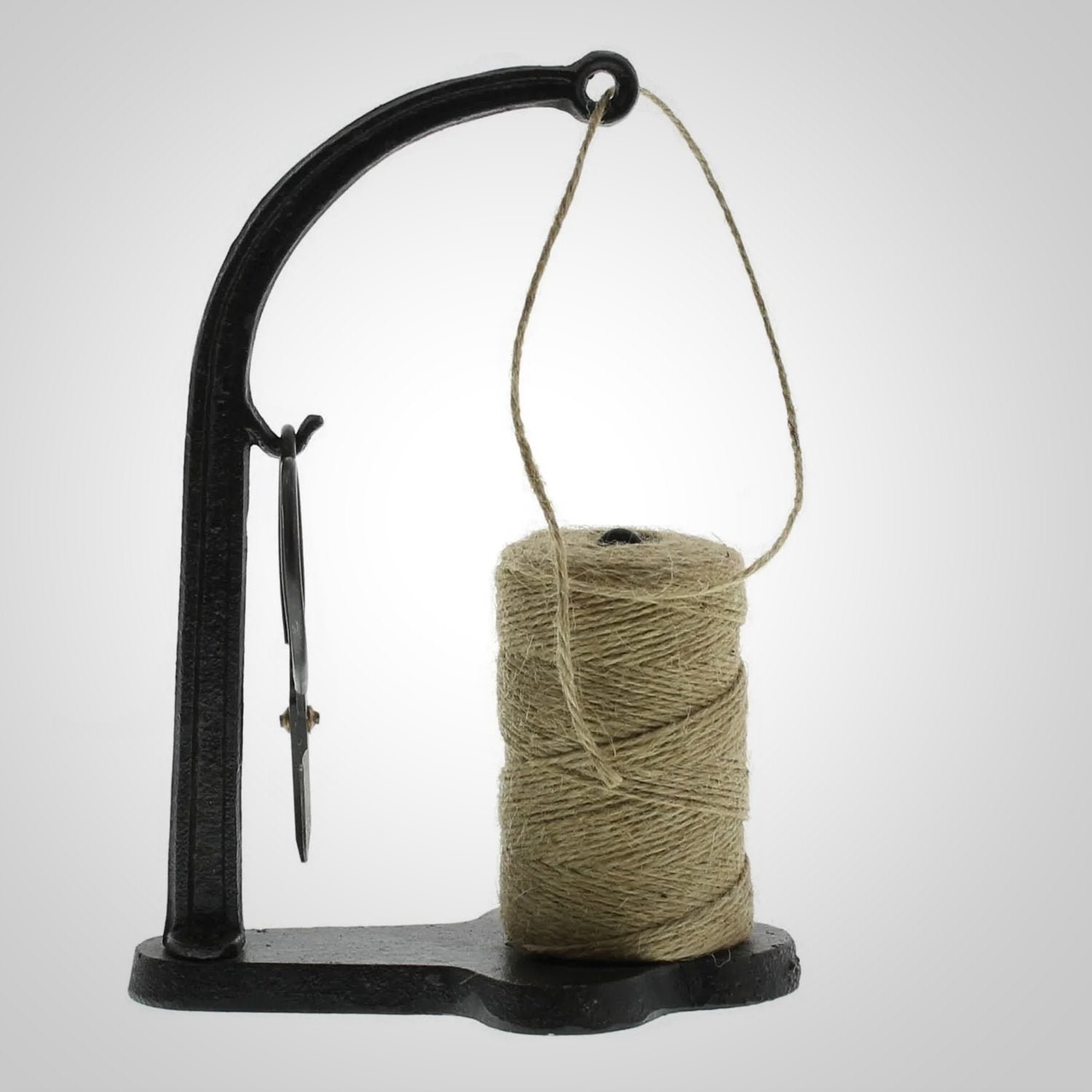 Cast Iron, Antique Black Jute Dispenser