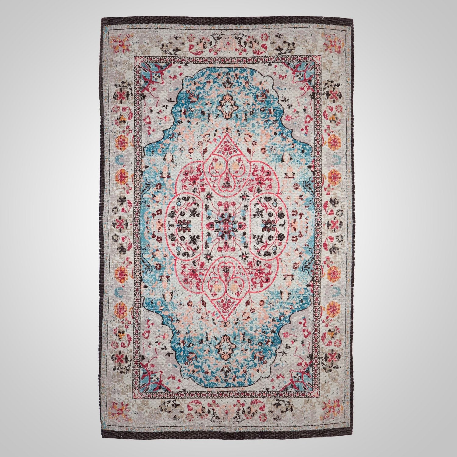 Cream Multi Digitally-Printed Indoor/Outdoor Rug