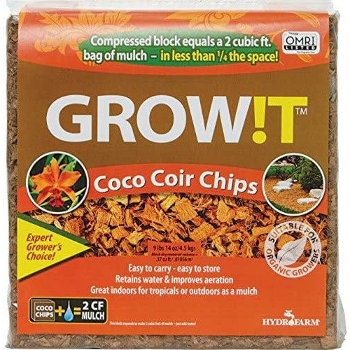 GROW!T Organic Coco Coir Planting Chips, Block