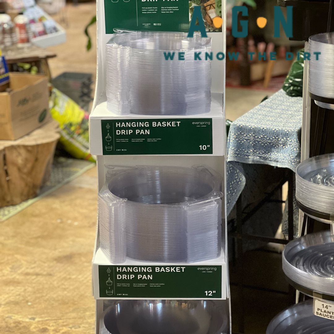 Clear Hanging Basket Drip Pan