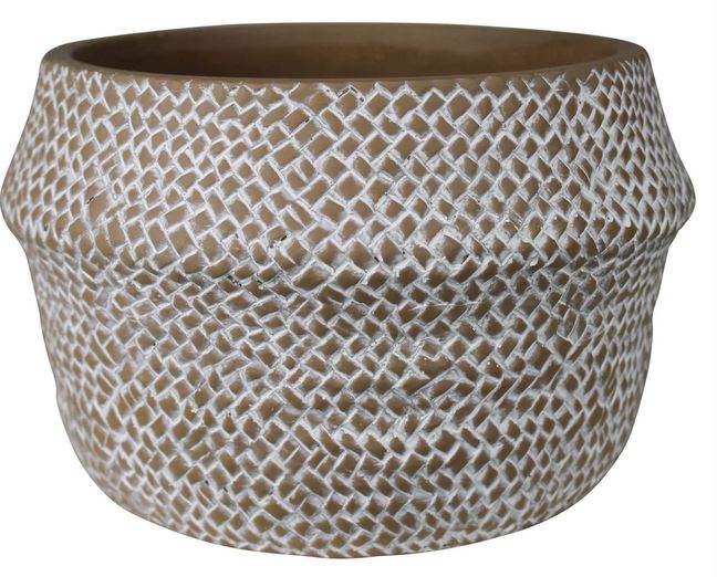 Medina Basket Cachepot Cement