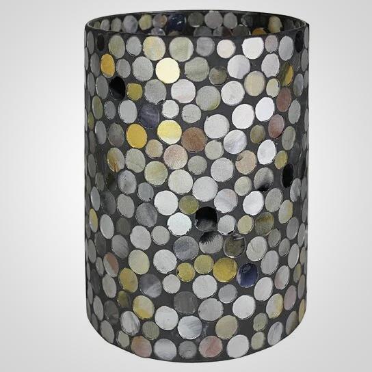 Mosaic Hurricane Mirrored Circles Pot