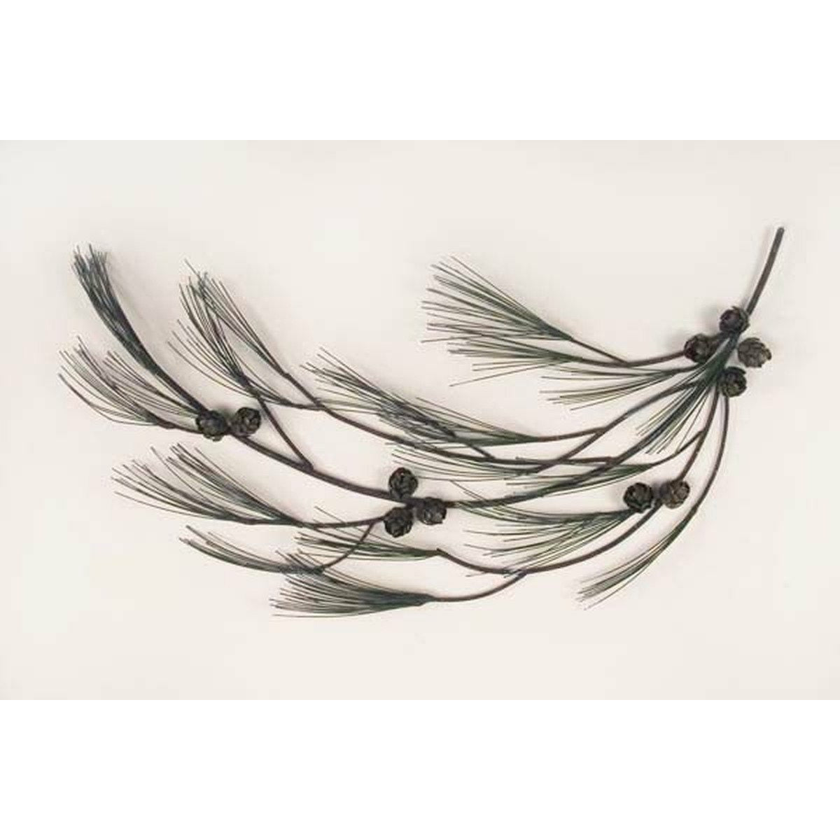 Pine Tree Branch Large Facing Left Metal Wall Art