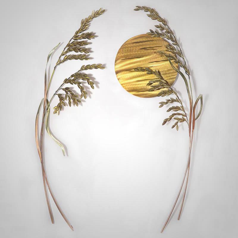 Sea Oats (Pair) Stainless Steel Wall Art