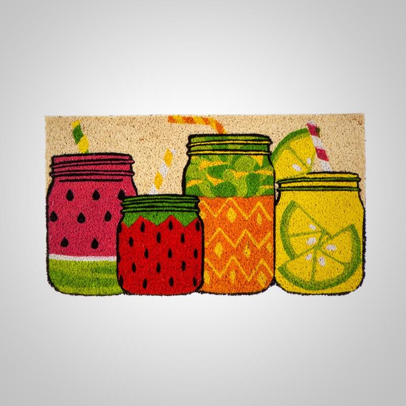 Summer Drinks Shaped Coir Mat