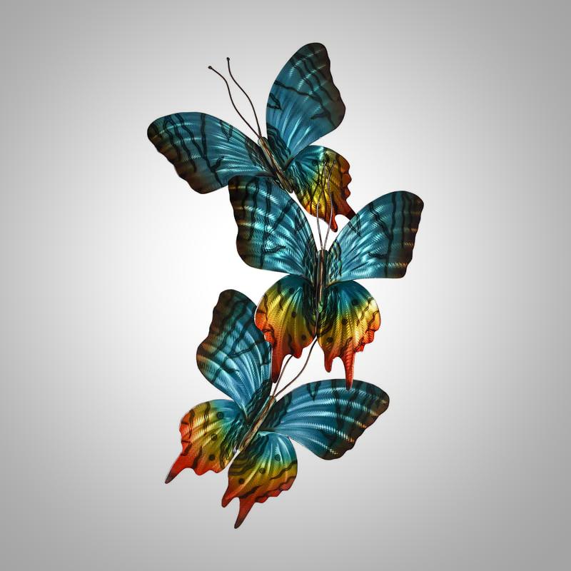Sunset Moth Stainless Steel Wall Art