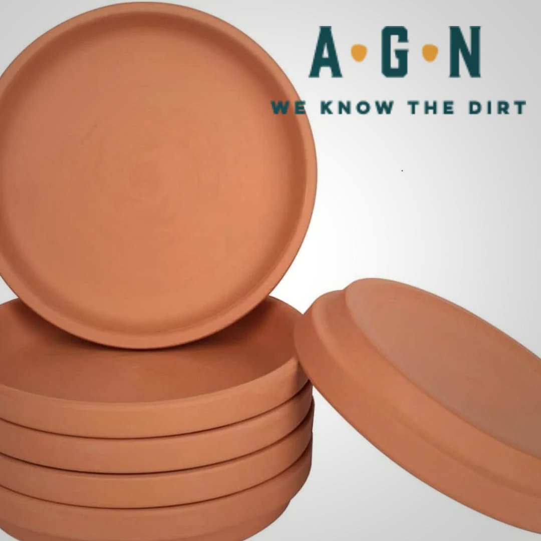 Terra Cotta Clay Saucer, 6.7in