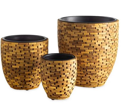 Acadia Tan Recycled Pot