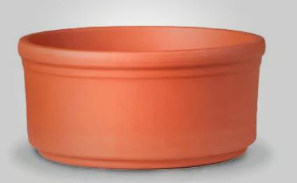 Terra Cotta Rolled Rim Bowl Pot