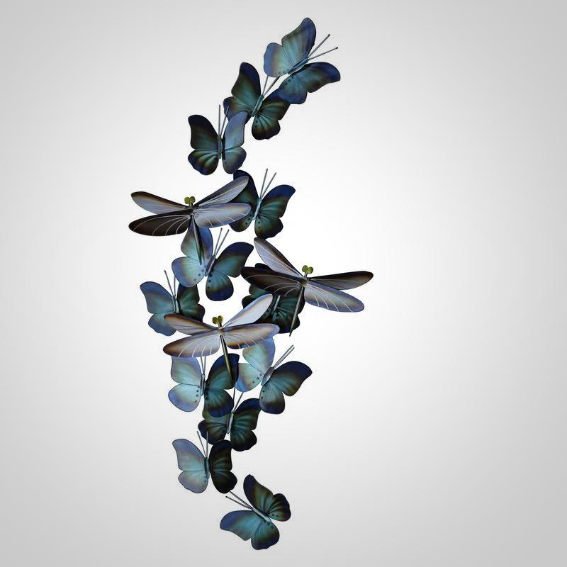Dragonfly and Butterfly Mixed Flight Steel Art - America's Gardens Nursery
