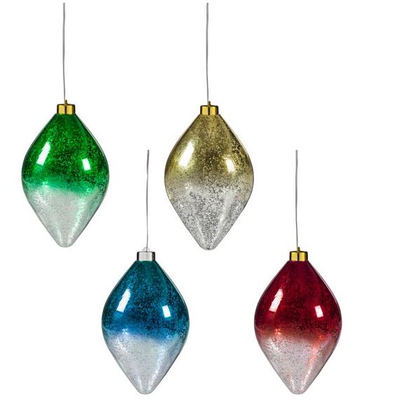 Shatterproof Battery Operated Twinkling Multicolor LED Ornament