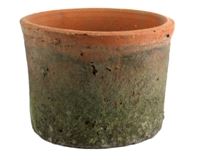 Rustic Red Antique Terra Cotta Cylinder Small