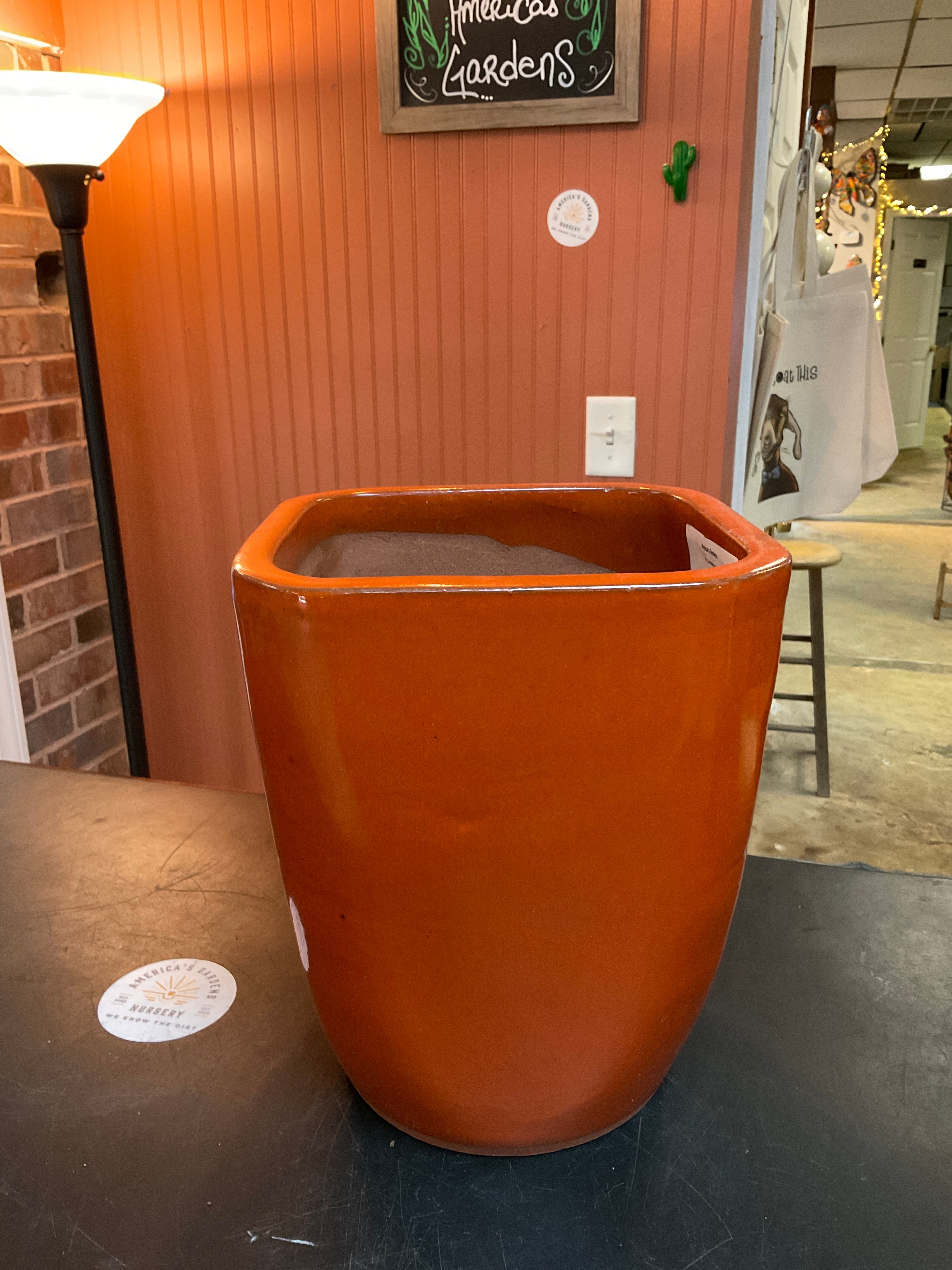 Square Laguna Pot Orange