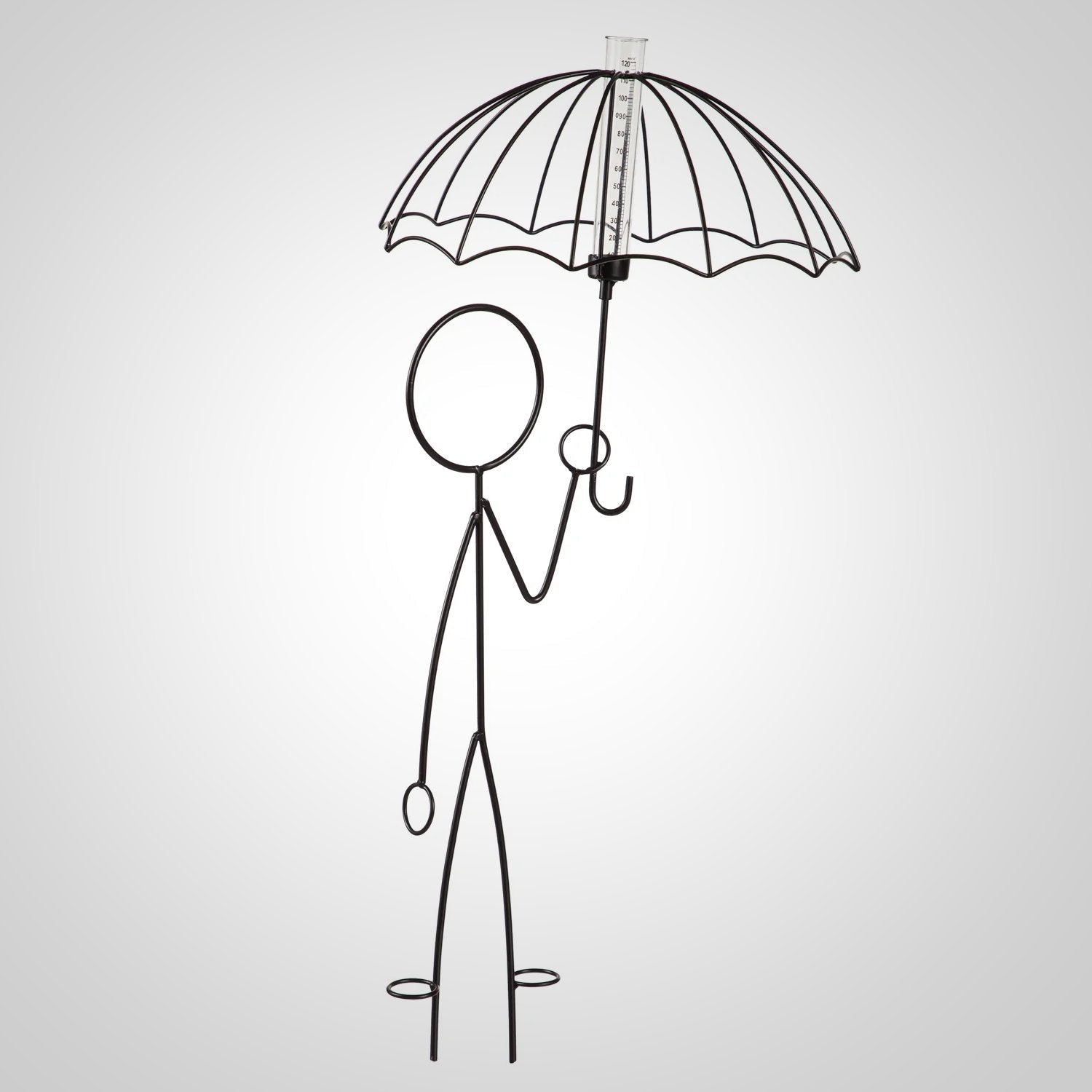 Little Man with Umbrella Rain Gauge - America's Gardens Nursery