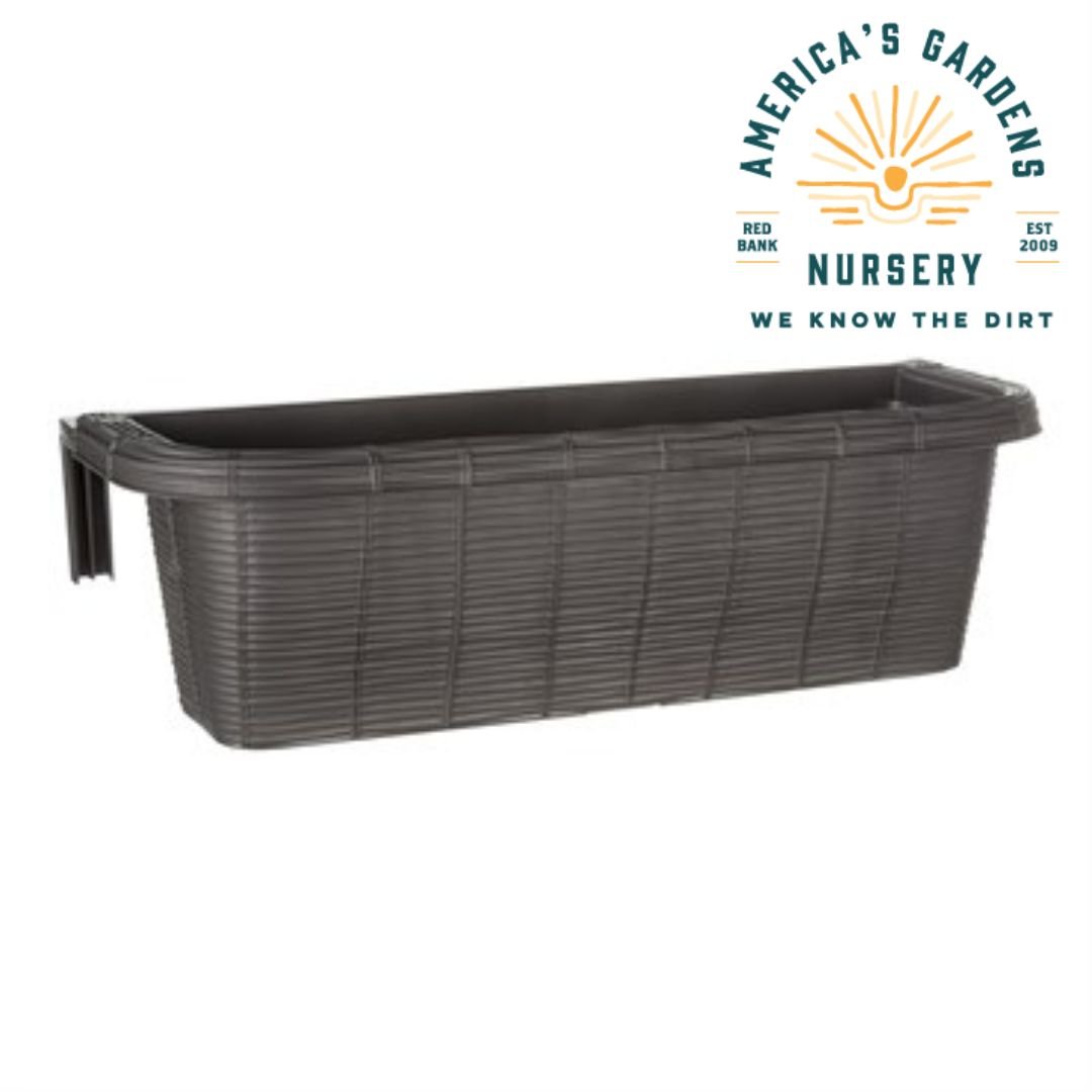 Apollo Adjustable Rattan Rail Planter - America's Gardens Nursery