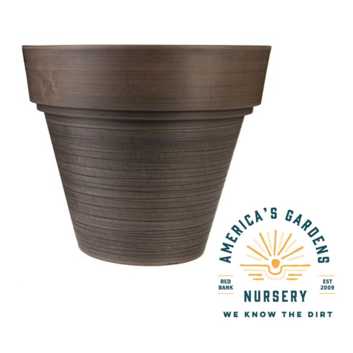 Carved Finish Look Chocolate Planter - America's Gardens Nursery