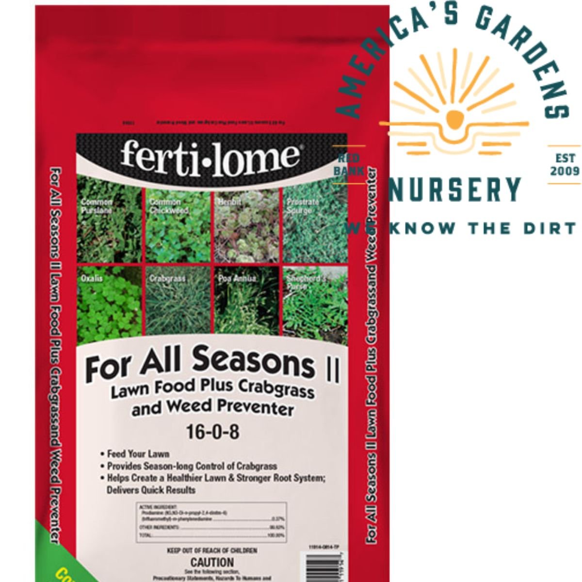 Fertilome For All Seasons II Lawn Food Plus Crabgrass & Wed Preventor - America's Gardens Nursery