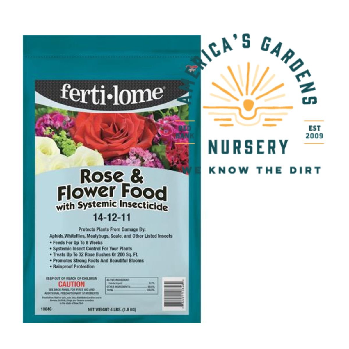 Fertilome Rose Flower & Systemic, 14 - 12 - 11 - America's Gardens Nursery