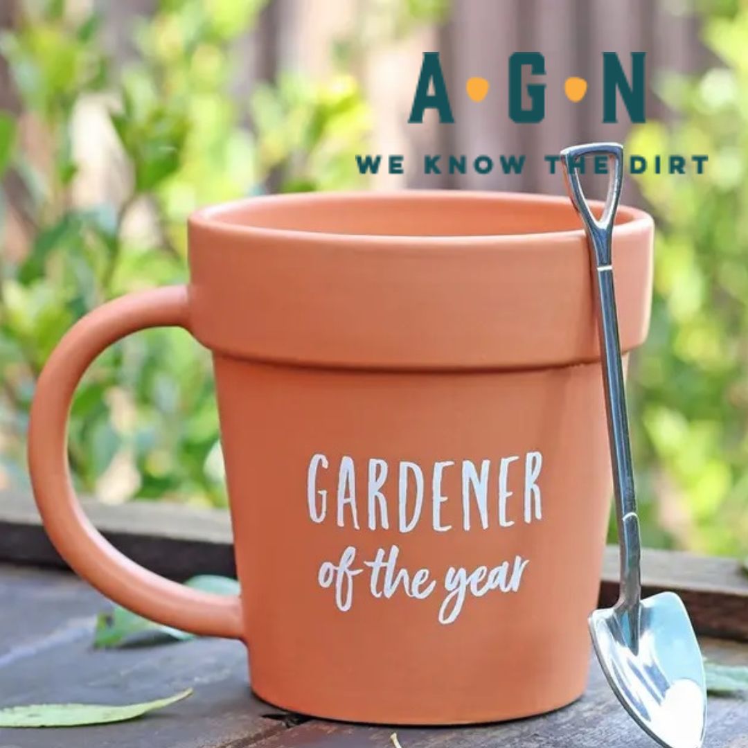 Gardner of the Year Pot Mug & Spoon Shovel - America's Gardens Nursery