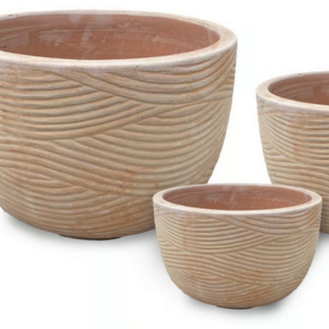 Hay Stack Terra Cotta Egg Pot - America's Gardens Nursery