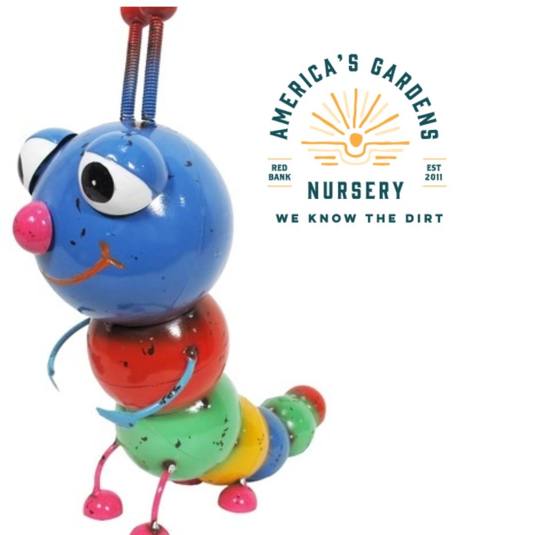 Metal Sitting Up Caterpillar Statue - America's Gardens Nursery