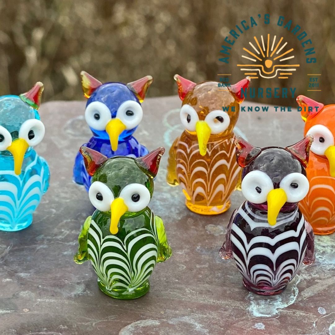 Miniature Glass Owl - America's Gardens Nursery