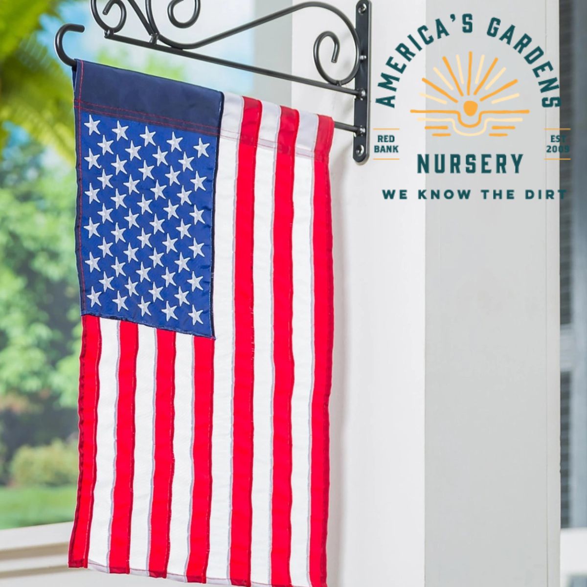 Swirl Wall Mount Garden Flag Hanger - America's Gardens Nursery