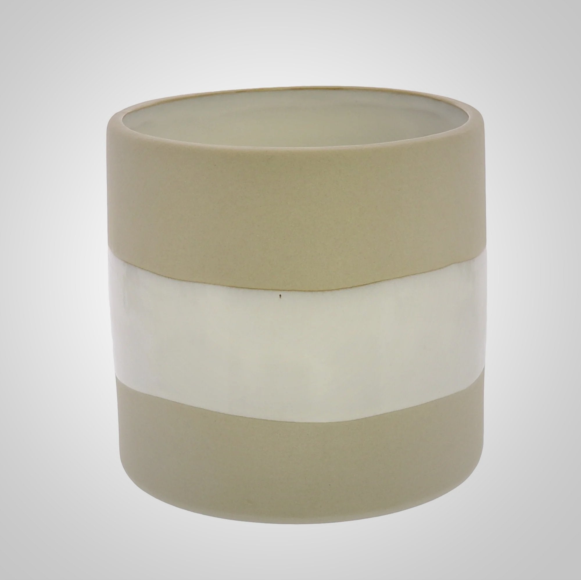 Natrural & White Shore Ceramic Cylinder Vase Sm