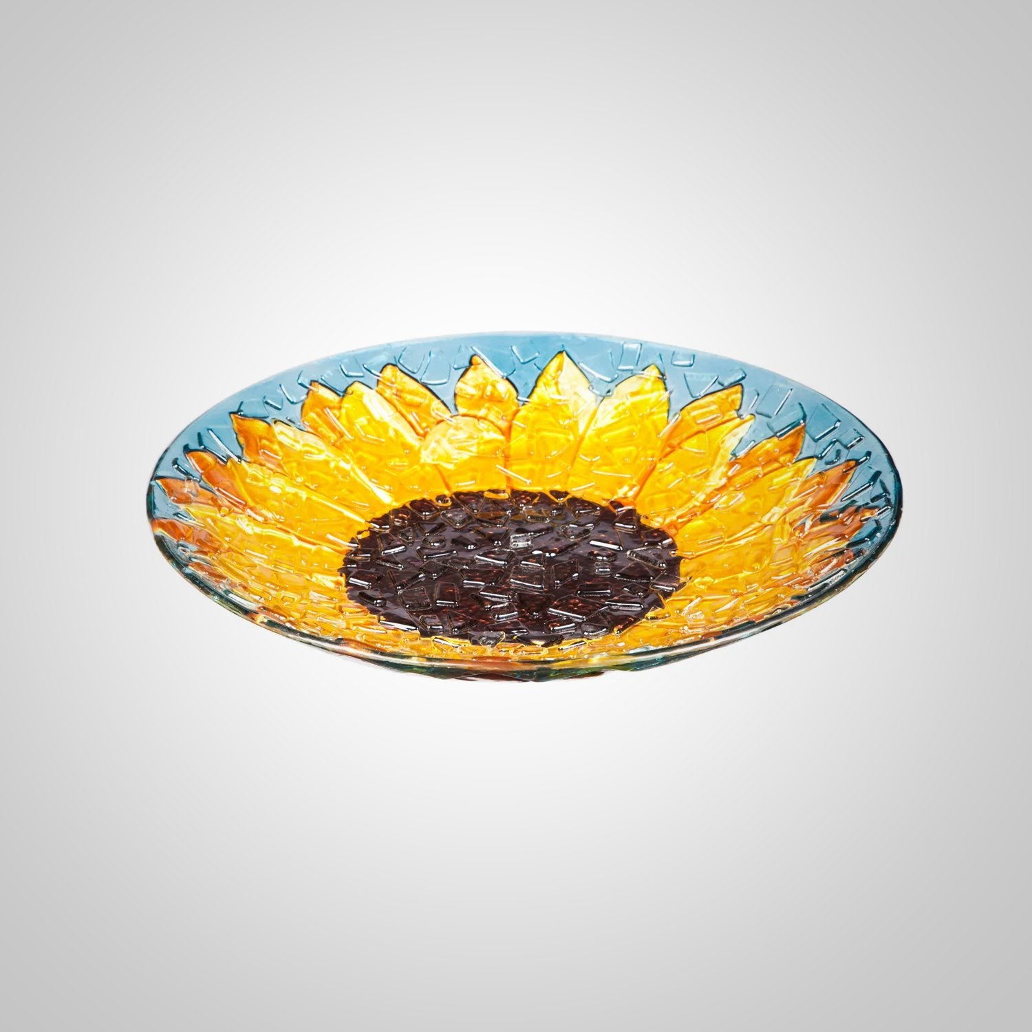 Glass Bird Bath, Sunflower