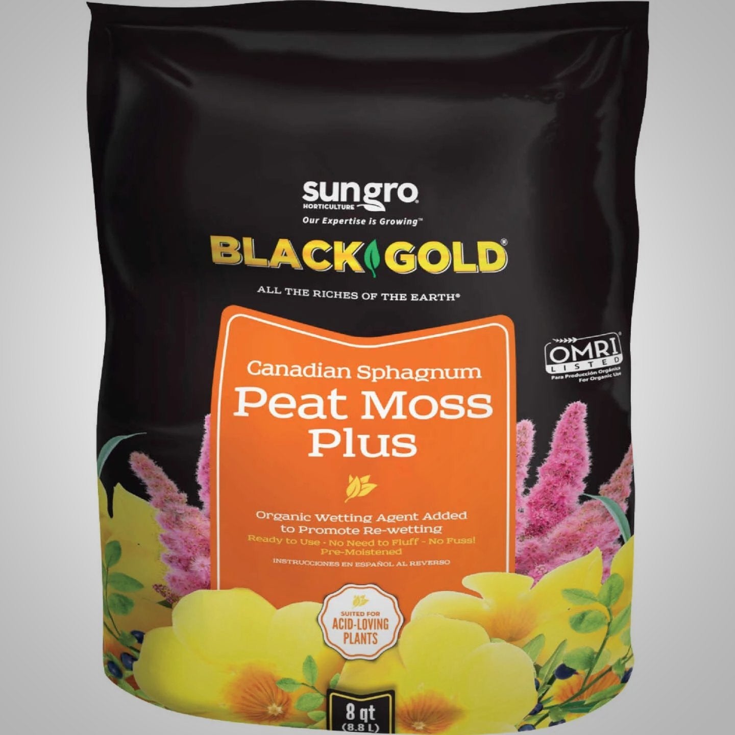 Sungro Peat Moss Plus, 8qt