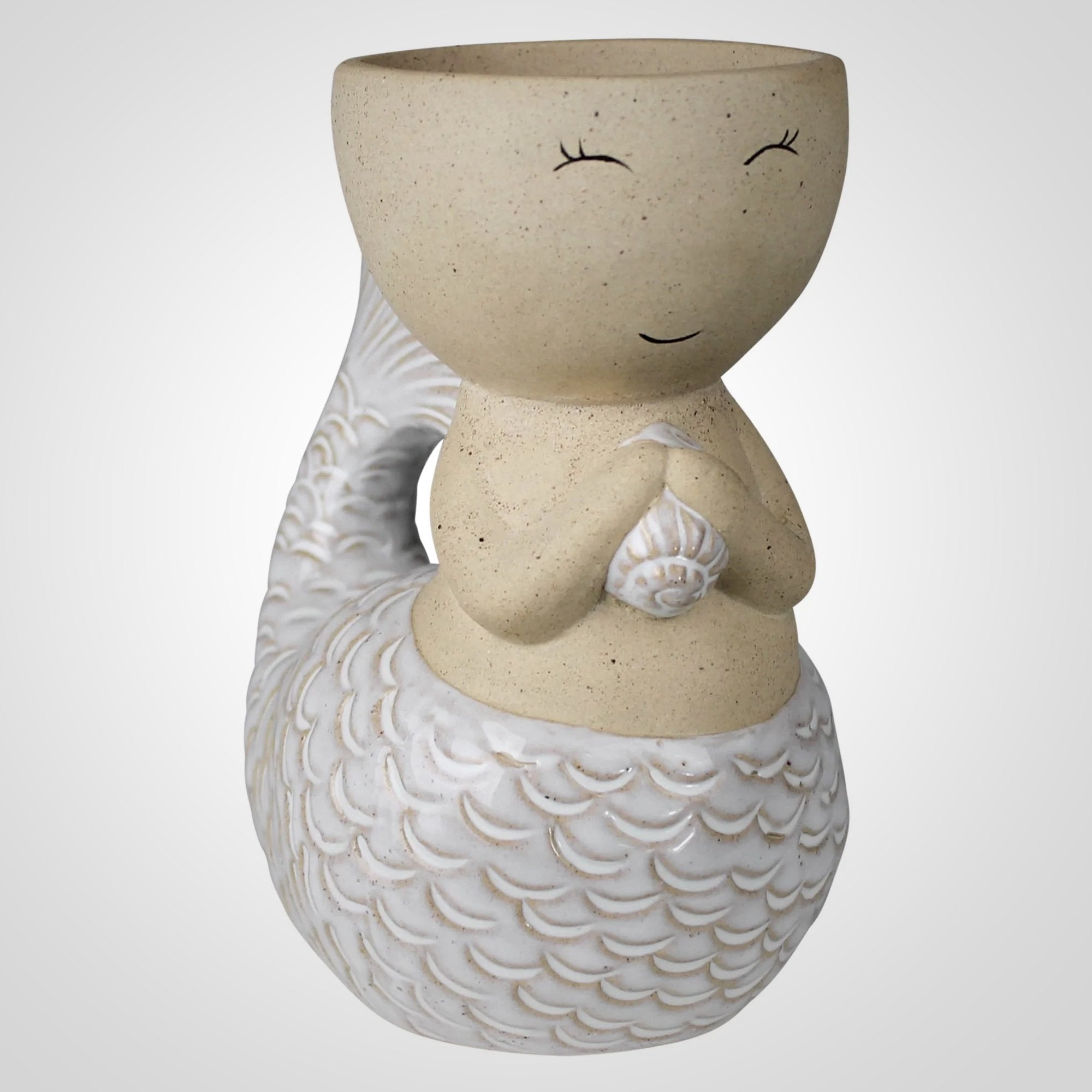 Swimming Mermaid Cachepot Ceramic