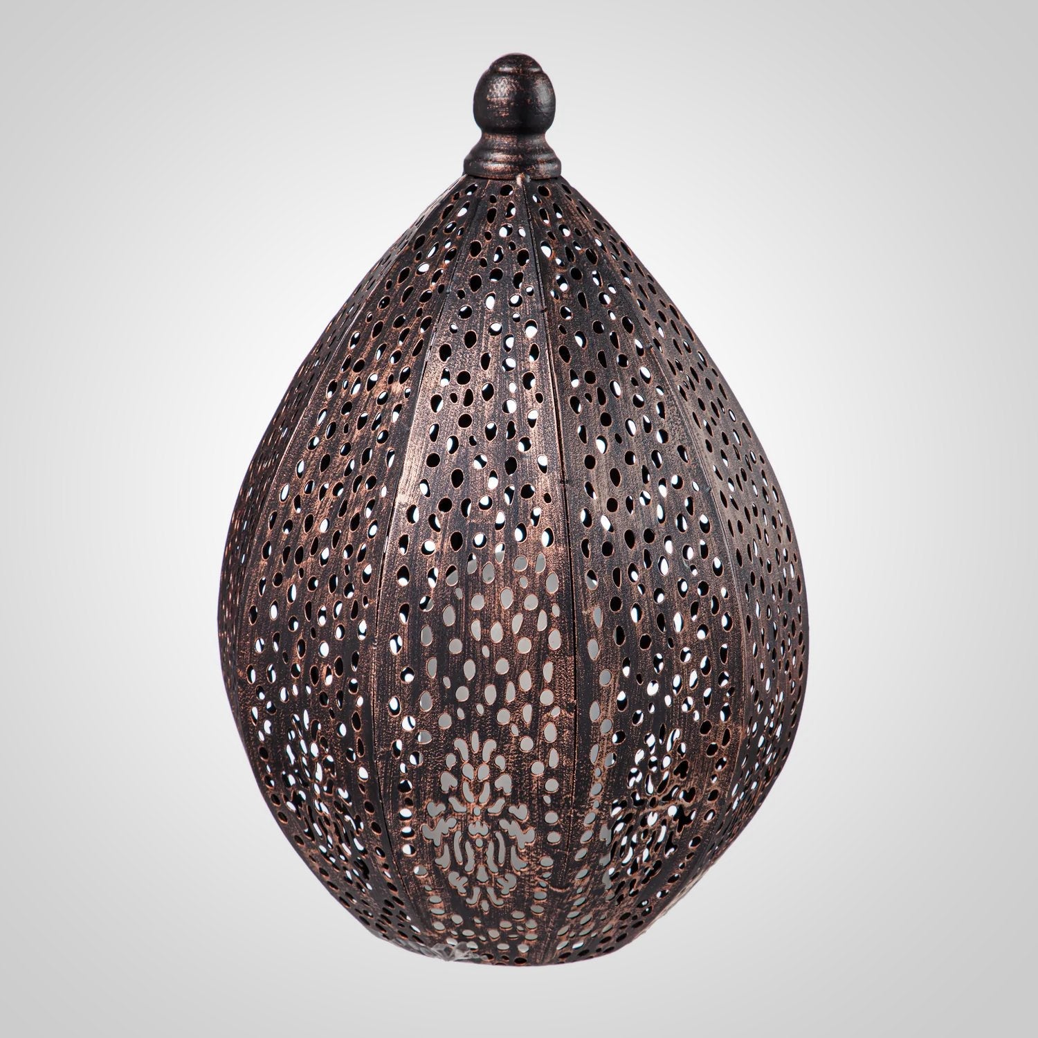 Fire Flame Battery Operated Moroccan Die Cut Lantern, Lg - America's Gardens Nursery