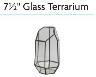 Geometric Leaded Glass Terrarium - America's Gardens Nursery